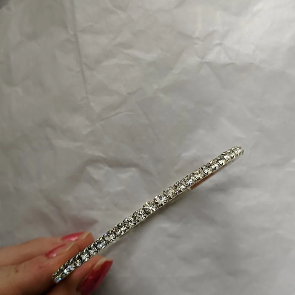 Silver Rhinestone Bangle - Picture 3 of 3